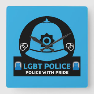 Reloj Cuadrado Policía del Orgullo Gay LGBT+