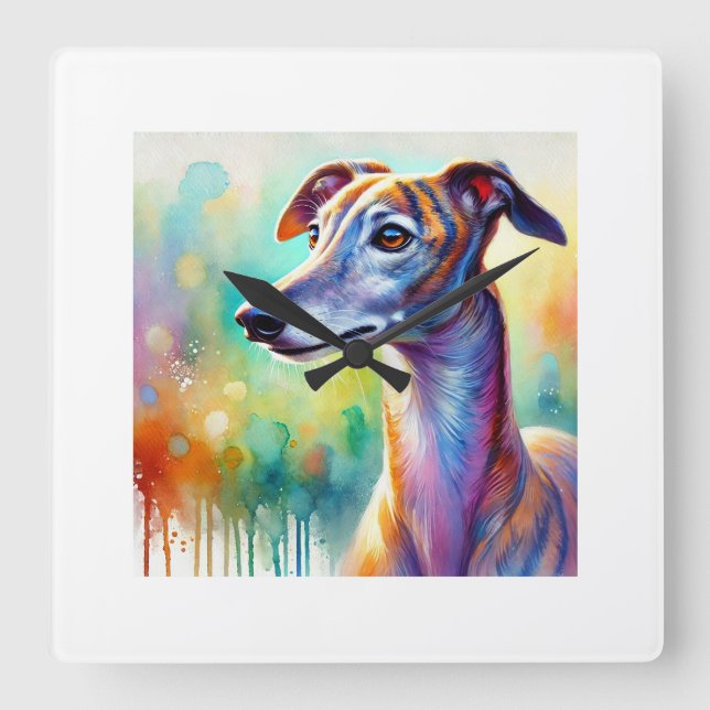 Reloj Cuadrado Polish Greyhound Chart Polski 120724AREF117 - Wate (Anverso)