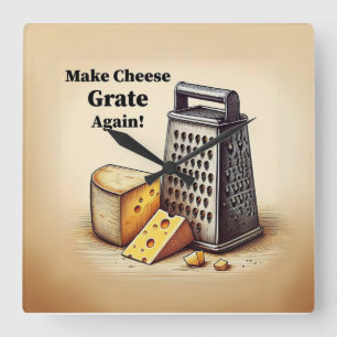 Reloj Cuadrado Política graciosa y cursi