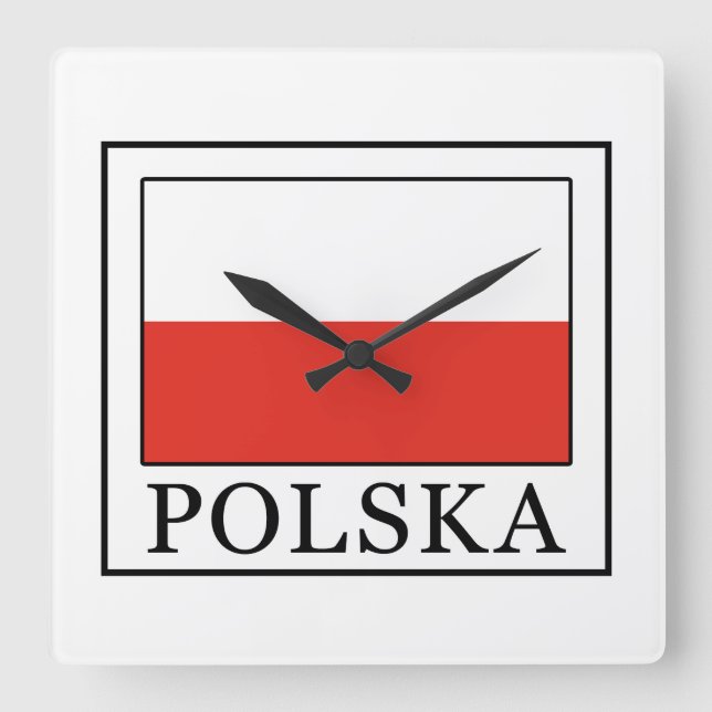 Reloj Cuadrado Polska (Anverso)