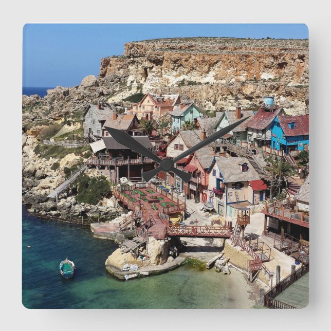 Reloj Cuadrado Popeye Village Malta (Anverso)