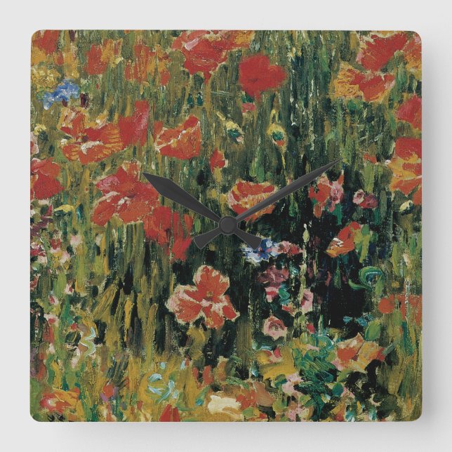 Reloj Cuadrado Poppies (Anverso)