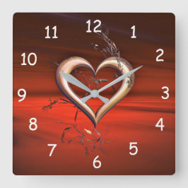 Reloj Cuadrado Por el amor al rojo