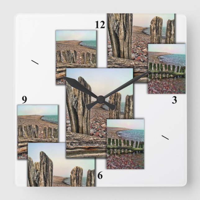 Reloj Cuadrado Porlock Triptych (Anverso)