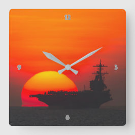RELOJ CUADRADO PORTAAVIONES NUCLEAR DE EE. UU.