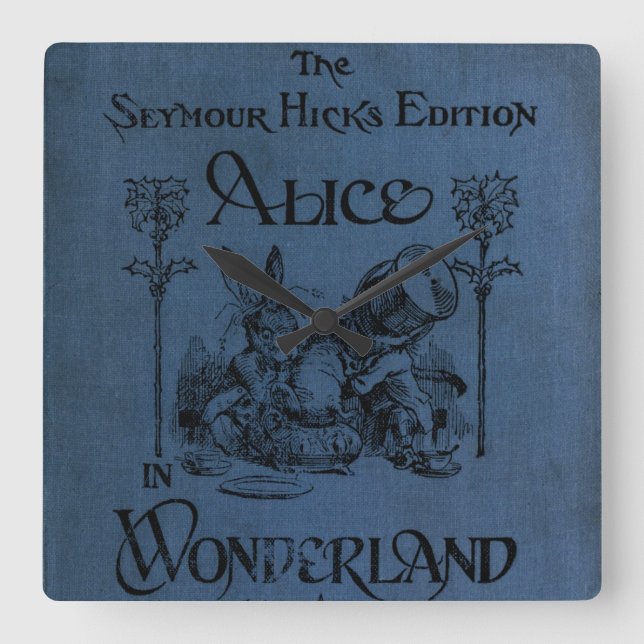 Reloj Cuadrado Portada del libro Alice in Wonderland 1905 (Anverso)