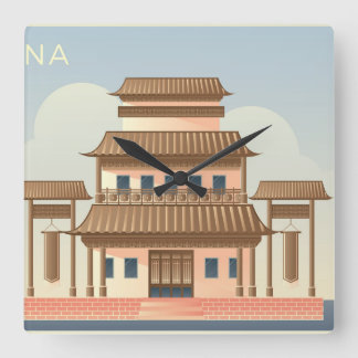 Reloj Cuadrado Postales de China