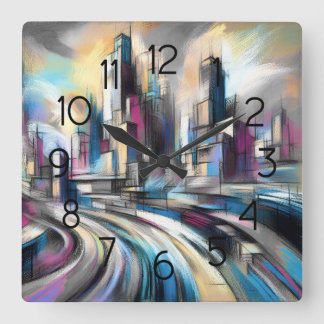 Reloj Cuadrado Poster
