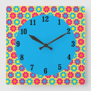 Reloj Cuadrado Potencia de flor