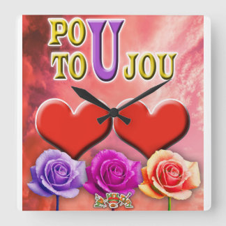 Reloj Cuadrado Pou Toujou