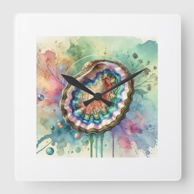 Reloj Cuadrado Pourtales abalone 170724AREF126 - Watercolor (Anverso)