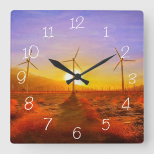 Reloj Cuadrado Powered by Wind