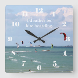 Reloj Cuadrado Prefiero estar embarcando en cometas