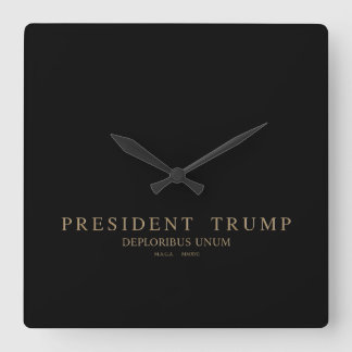 Reloj Cuadrado Presidente Trump. Deploribus Unum.