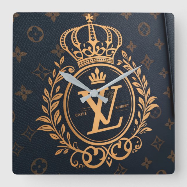 Reloj Cuadrado Prestige Ballpoint Pen – Royal Monogram "N" in Gol (Anverso)