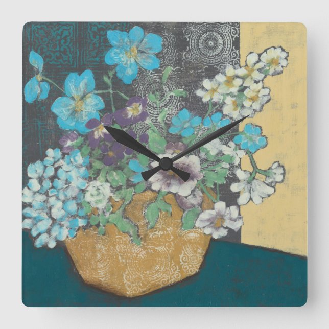 Reloj Cuadrado Primavera abundante I (Anverso)