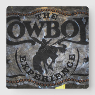 Reloj Cuadrado Primitivo país occidental Rodeo de vaquero de caba