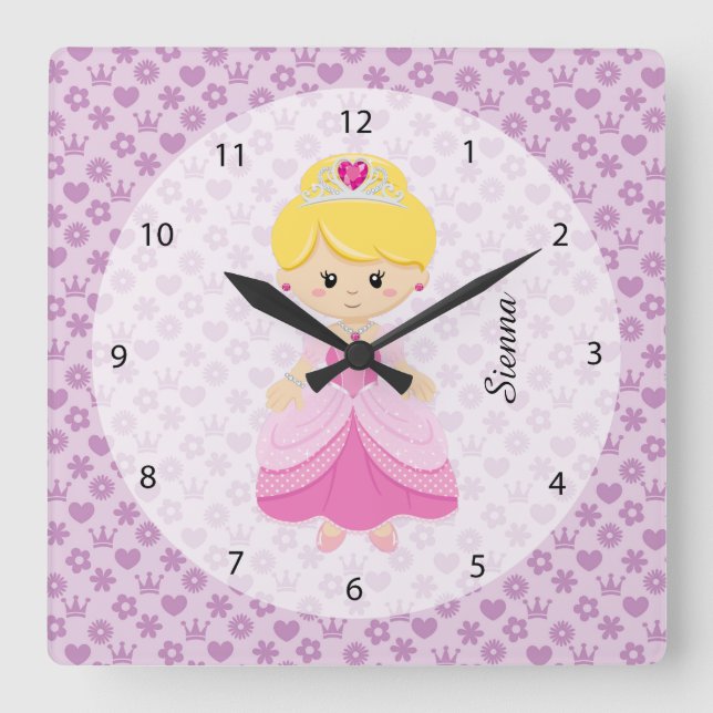 Reloj Cuadrado Princess (Anverso)
