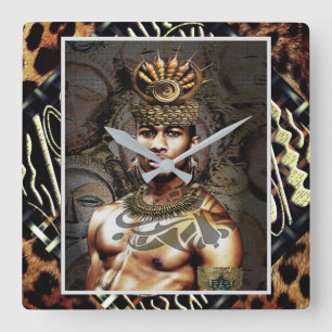 Reloj Cuadrado Príncipe tribal africano
