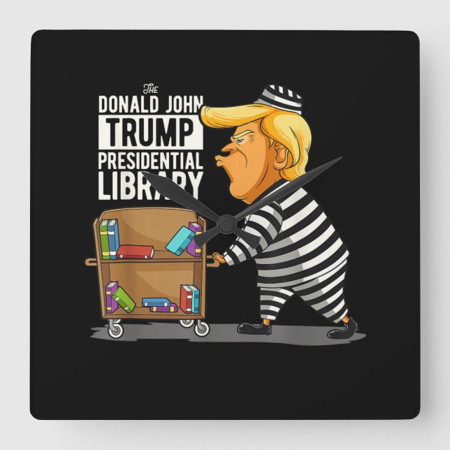Reloj Cuadrado Prison Trump Presidential Library (Anverso)
