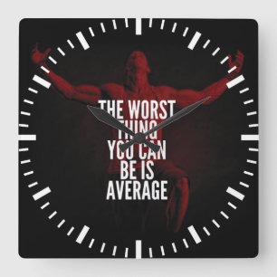 Reloj Cuadrado PROMEDIO - Motivación de entrenamiento de construc