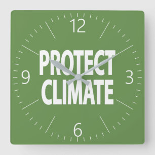 Reloj Cuadrado Proteger el clima
