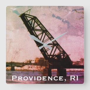 Reloj Cuadrado Providence, RI 'Stuck Up Bridge'