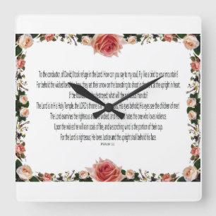 Reloj Cuadrado PSALM-11, See the Children of Men, Pink Floral
