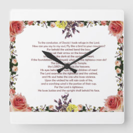 Reloj Cuadrado Psalm 11, To the conductor, of David;