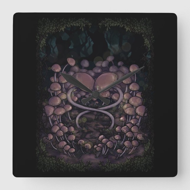 Reloj Cuadrado Psilocybe Allenii (Anverso)