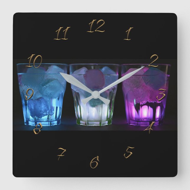 Reloj Cuadrado Pub-bar (Anverso)