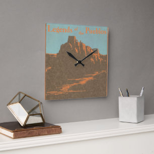 Reloj Cuadrado Pueblos Antiguos de Taos Nuevo México, Arte de Pós