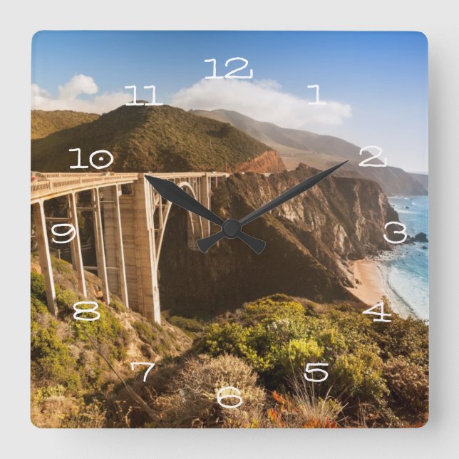 Reloj Cuadrado Puente Bixby, Big Sur, California, Estados Unidos (Anverso)