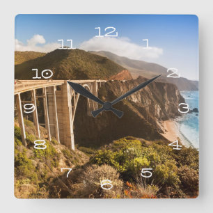 Reloj Cuadrado Puente Bixby, Big Sur, California, Estados Unidos