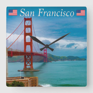 Reloj Cuadrado Puente Golden Gate San Francisco