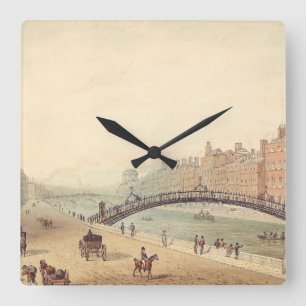 Reloj Cuadrado Puente Liffey en Dublín por Samuel Frederick Broca