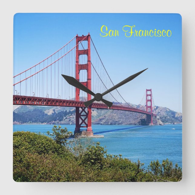 Reloj Cuadrado Puerta de Oro de San Francisco (Anverso)