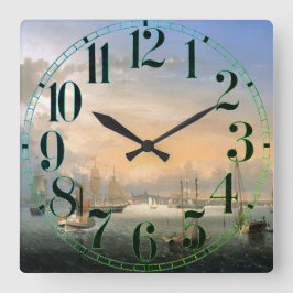 Reloj Cuadrado Puerto de Boston 1854