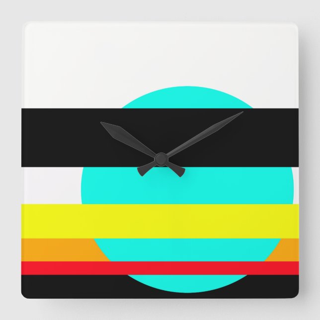 Reloj Cuadrado Puesta de sol de Marte (Anverso)