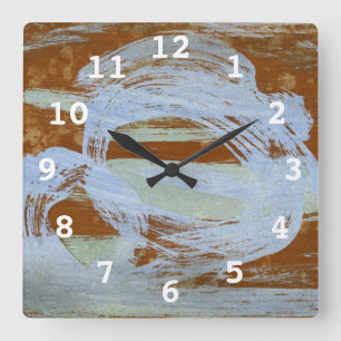 Reloj Cuadrado Puesta del sol del puerto