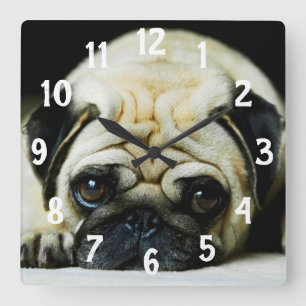 Reloj Cuadrado Pug