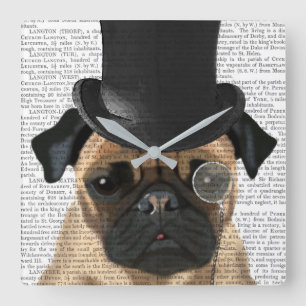 Reloj Cuadrado Pug, hebilla formal y Gorra