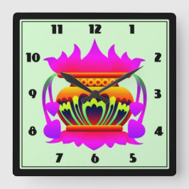 Reloj Cuadrado Pun kalasa en Sri Lanka, lugar tradicional de pros