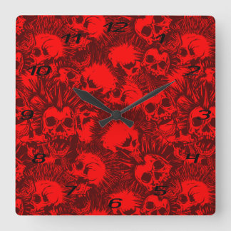 Reloj Cuadrado punk de cráneo