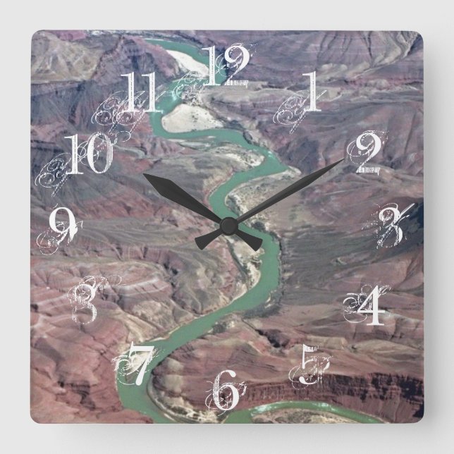 Reloj Cuadrado Punto Comanche, Gran Cañón (Anverso)