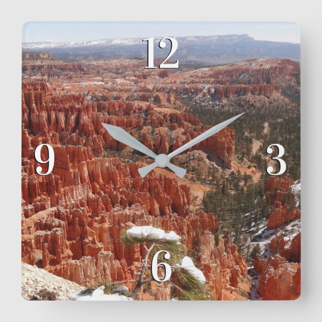 Reloj Cuadrado Punto de inspiración en el Cañón Bryce I (Anverso)