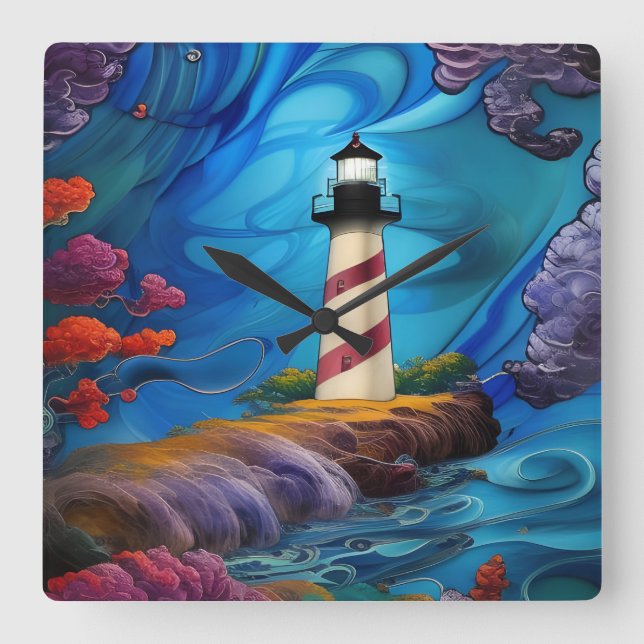 Reloj Cuadrado Punto de luz (Anverso)