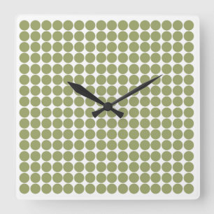 Reloj Cuadrado Punto Safari Verde