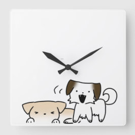 Reloj Cuadrado Puppy’s klok