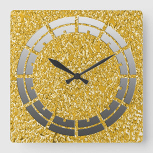 Reloj Cuadrado PURE GOLD Splatt Pattern + su imagen